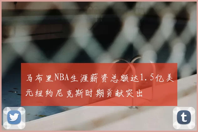 马布里NBA生涯薪资总额达1.5亿美元纽约尼克斯时期贡献突出